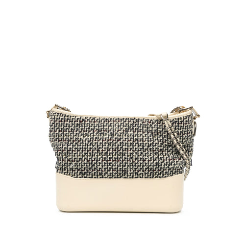 Blue Chanel Medium Tweed and Lambskin Gabrielle Crossbody