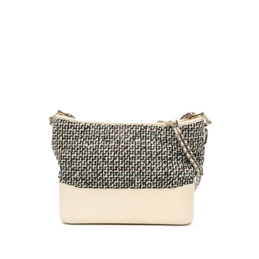 Blue Chanel Medium Tweed and Lambskin Gabrielle Crossbody