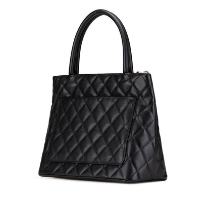 Black Chanel Caviar Medallion Tote