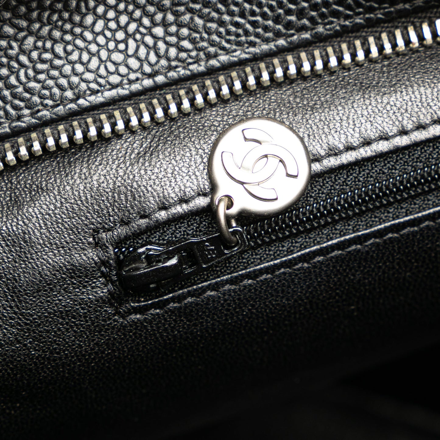 Black Chanel Caviar Medallion Tote