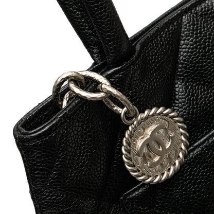 Black Chanel Caviar Medallion Tote