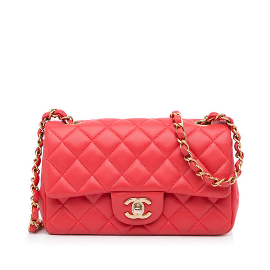 Chanel Sac Mini Rectangular Classic Lambskin Single Flap