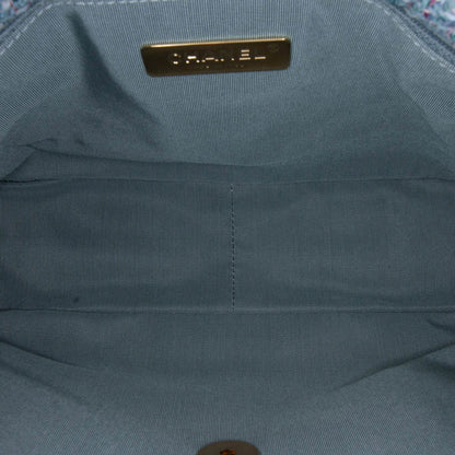 Blue Chanel Large Tweed 19 Flap Satchel