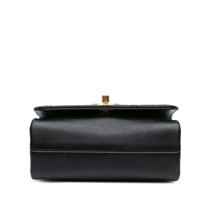 Black Chanel Quilted Calfskin Pearl Jewel Chain Flap Satchel