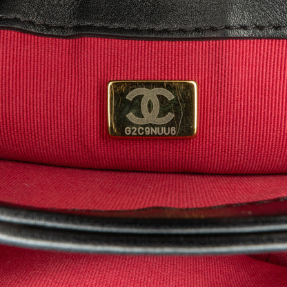 Black Chanel Quilted Calfskin Pearl Jewel Chain Flap Satchel