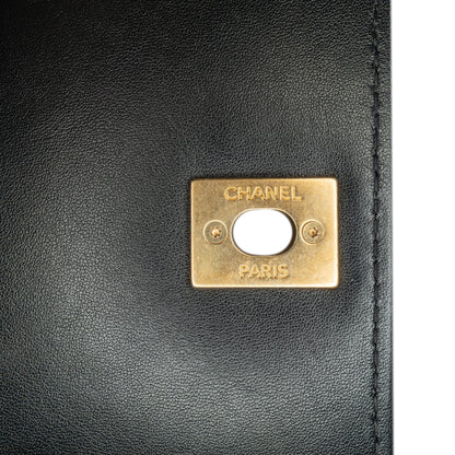 Black Chanel Quilted Calfskin Pearl Jewel Chain Flap Satchel