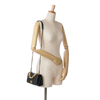 Black Chanel Quilted Calfskin Pearl Jewel Chain Flap Satchel