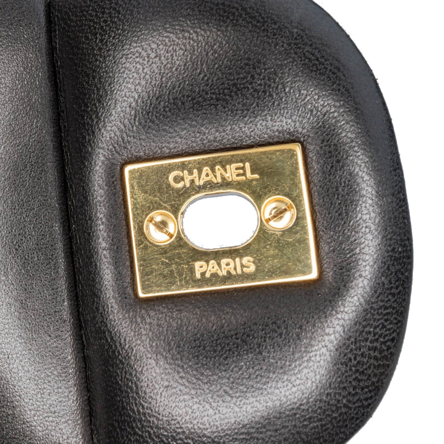 Black Chanel Jumbo Classic Lambskin Double Flap Shoulder Bag