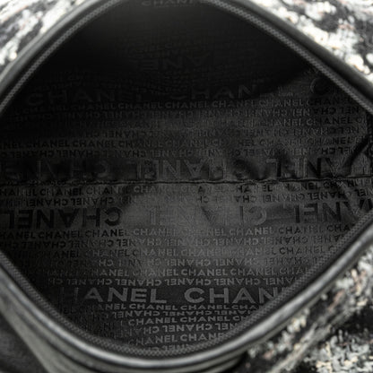Gray Chanel Tweed Camellia Shoulder Bag