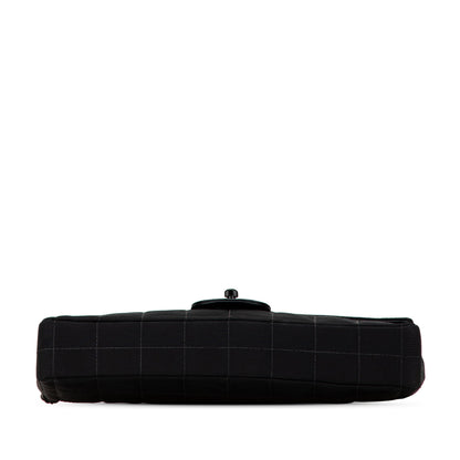 Black Chanel New Travel Line Nylon East West Flap Shoulder Bag