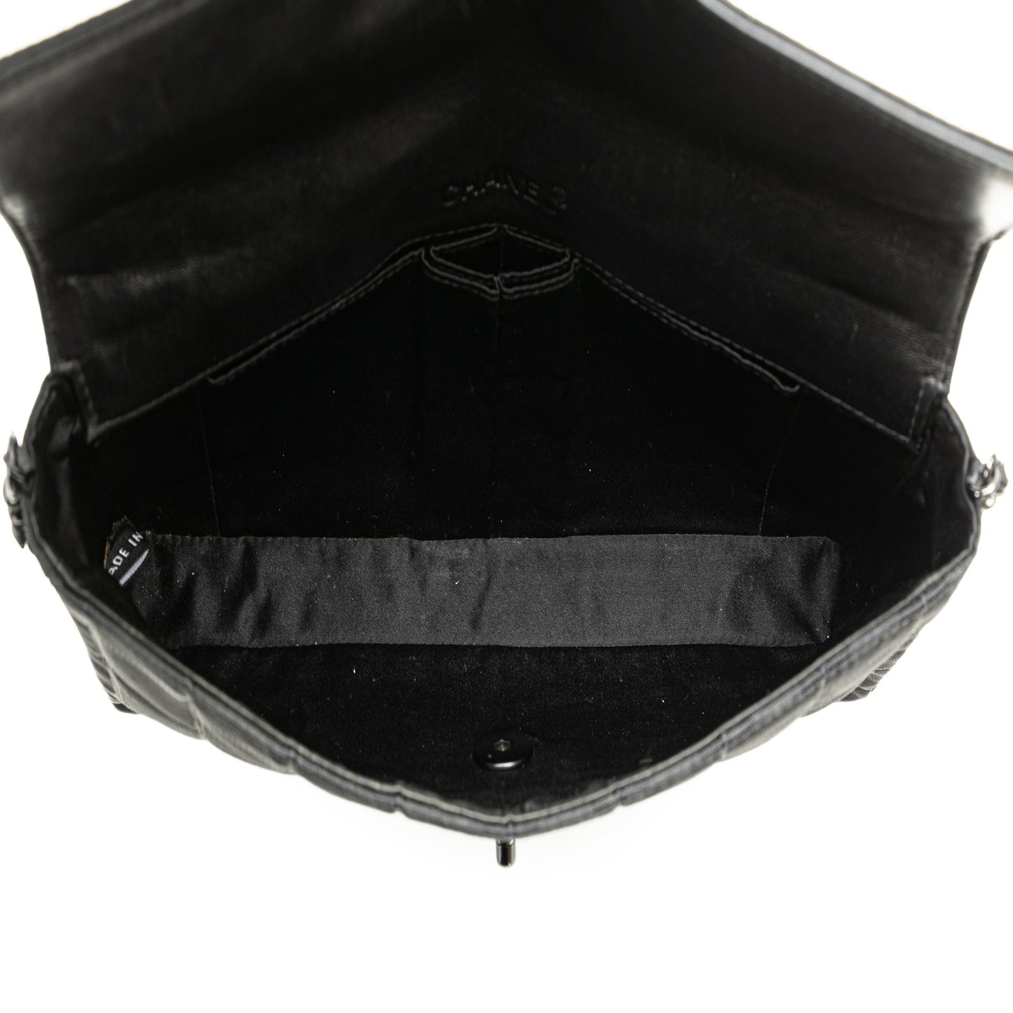 Black Chanel New Travel Line Nylon East West Flap Shoulder Bag
