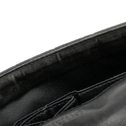 Black Chanel New Travel Line Nylon East West Flap Shoulder Bag