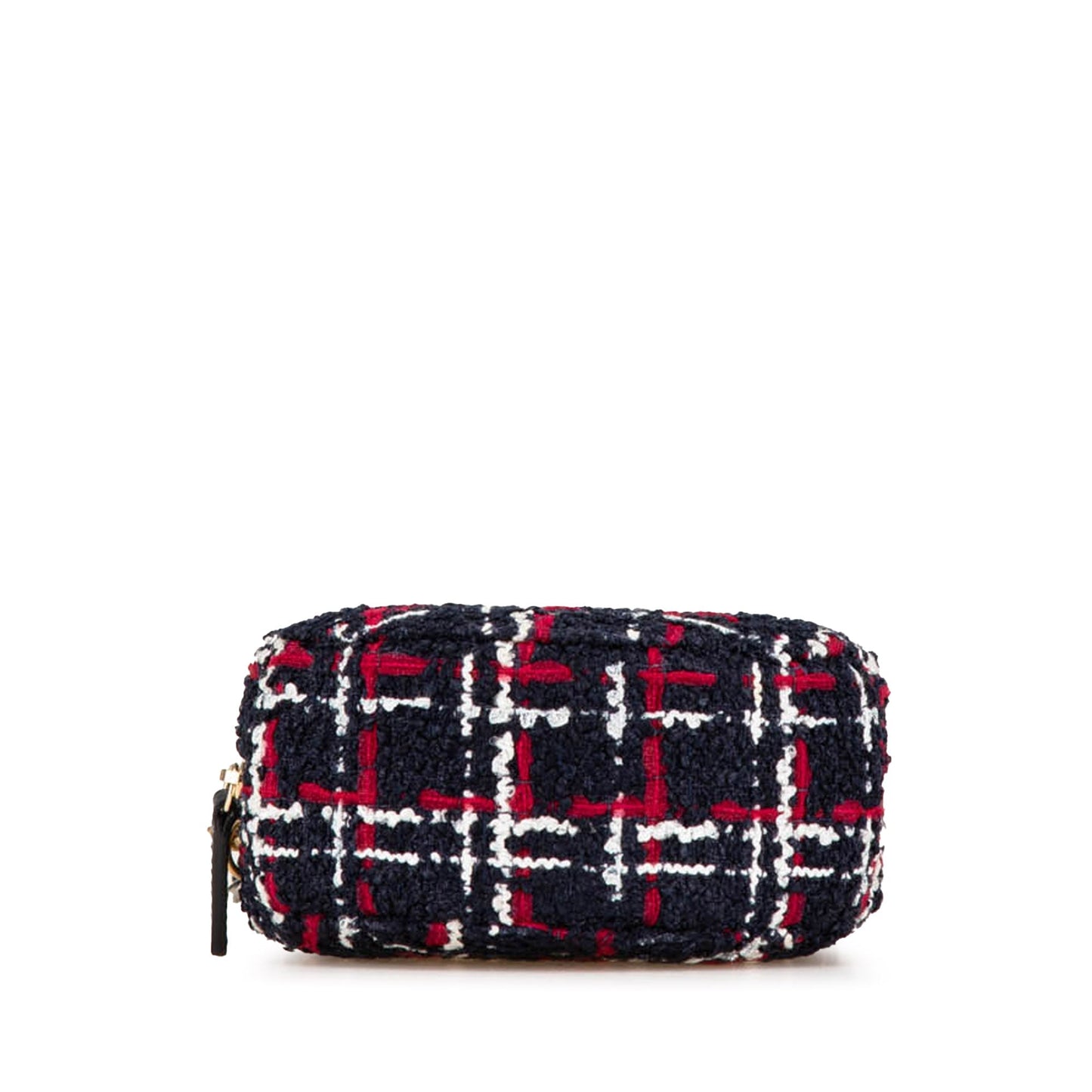 Blue Chanel Tweed 19 Round Clutch with Chain Satchel