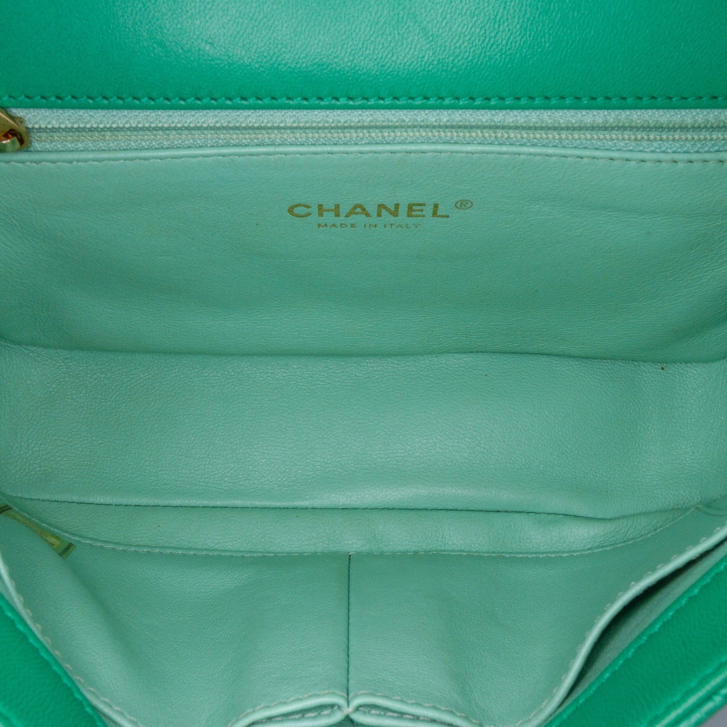 Green Chanel Small Caviar CC Filigree Flap Crossbody Bag