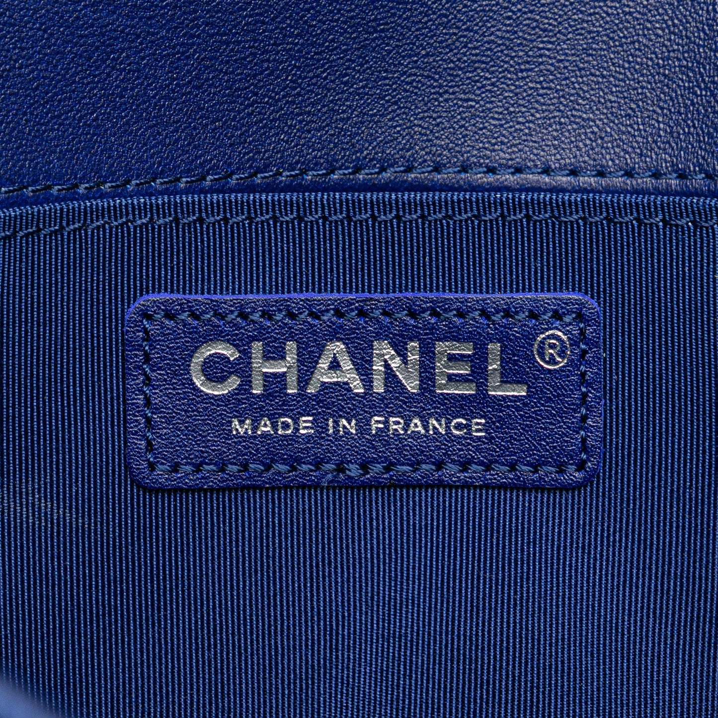 Blue Chanel Medium Quilted Velvet Boy Flap Crossbody Bag