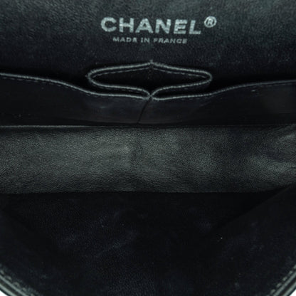 Black Chanel Medium Classic Patent Double Flap Shoulder Bag
