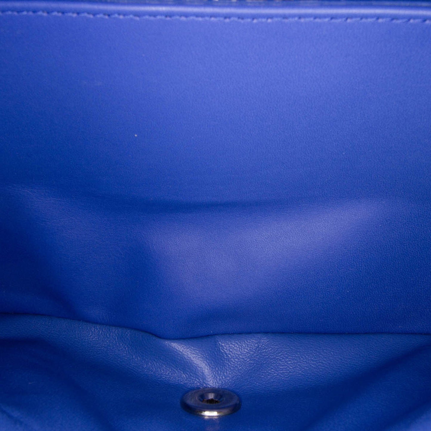 Blue Chanel Medium Classic Patent Double Flap Shoulder Bag