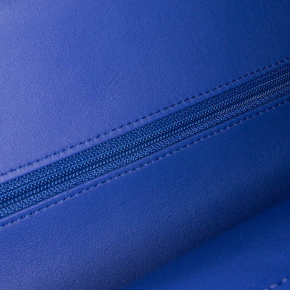 Blue Chanel Medium Classic Patent Double Flap Shoulder Bag