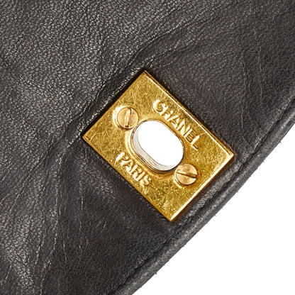 Black Chanel Medium Lambskin Diana Flap Crossbody Bag