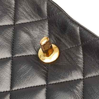Black Chanel Medium Lambskin Diana Flap Crossbody Bag