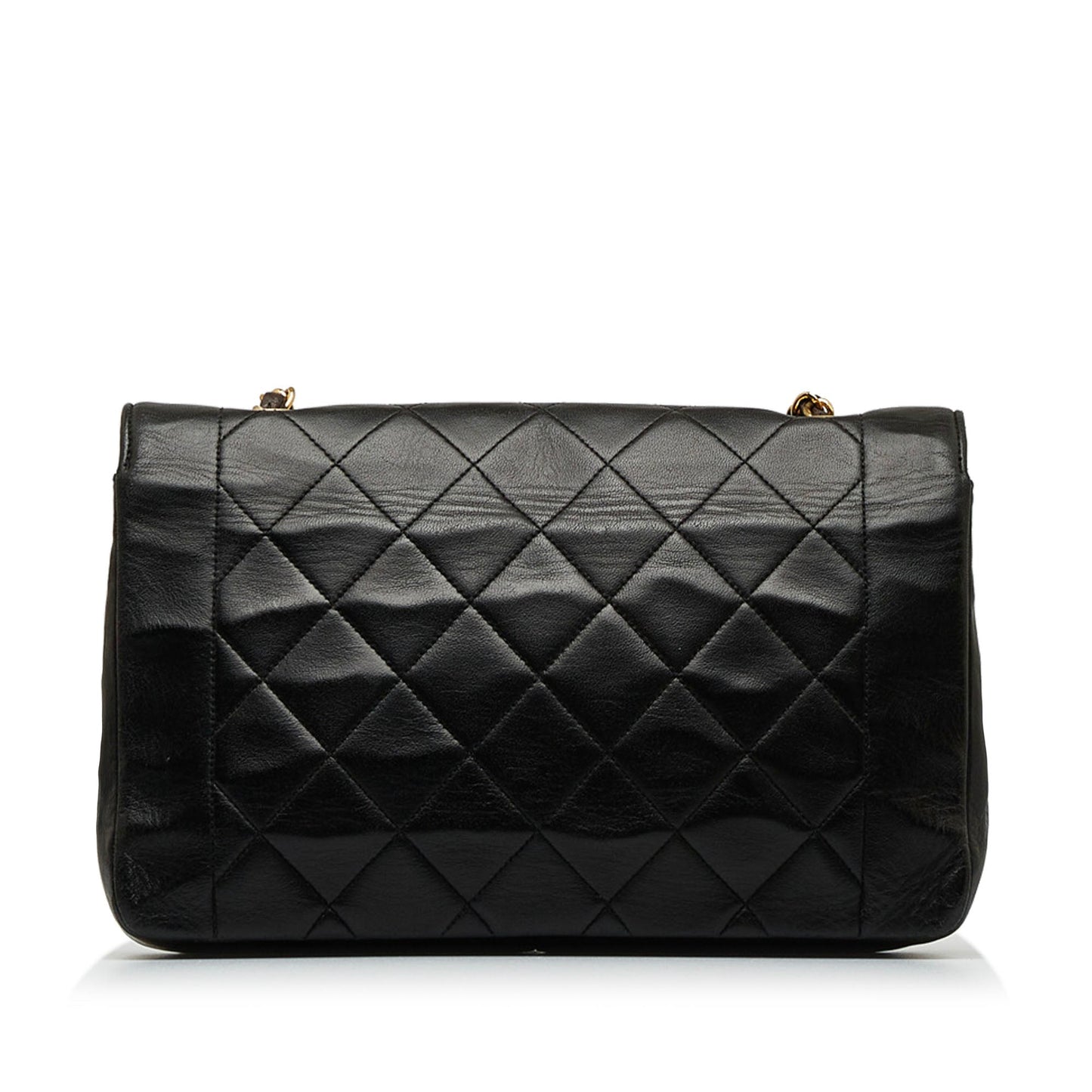 Black Chanel Medium Lambskin Diana Flap Crossbody Bag