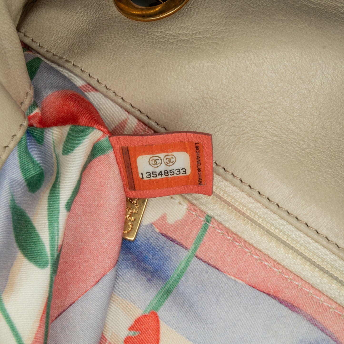 Beige Chanel CC Straw Country Flap Shoulder Bag