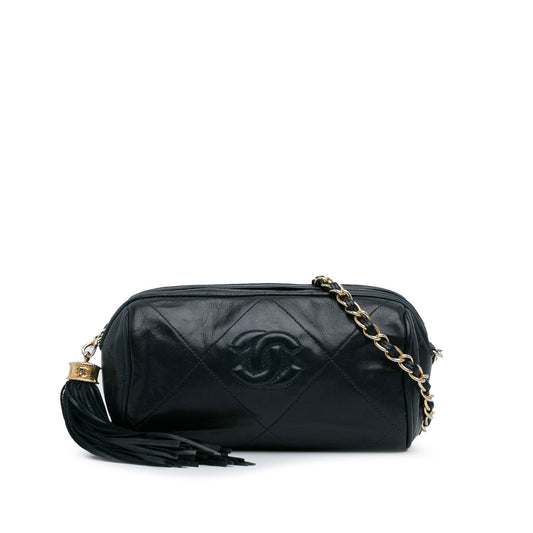 Chanel Sac CC Lambskin Tassel Shoulder Bag