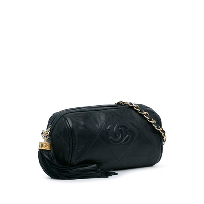 Chanel Sac CC Lambskin Tassel Shoulder Bag