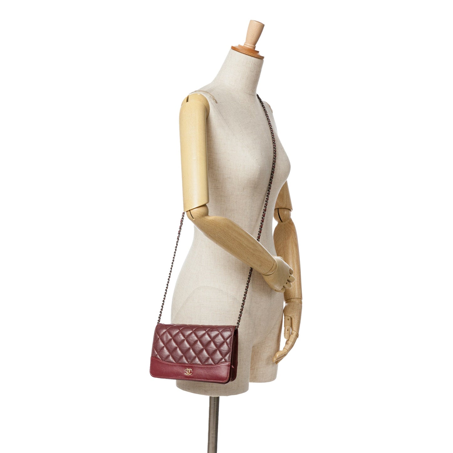 Chanel Sac Quilted Aged Calfskin Gabrielle Wallet on Chain