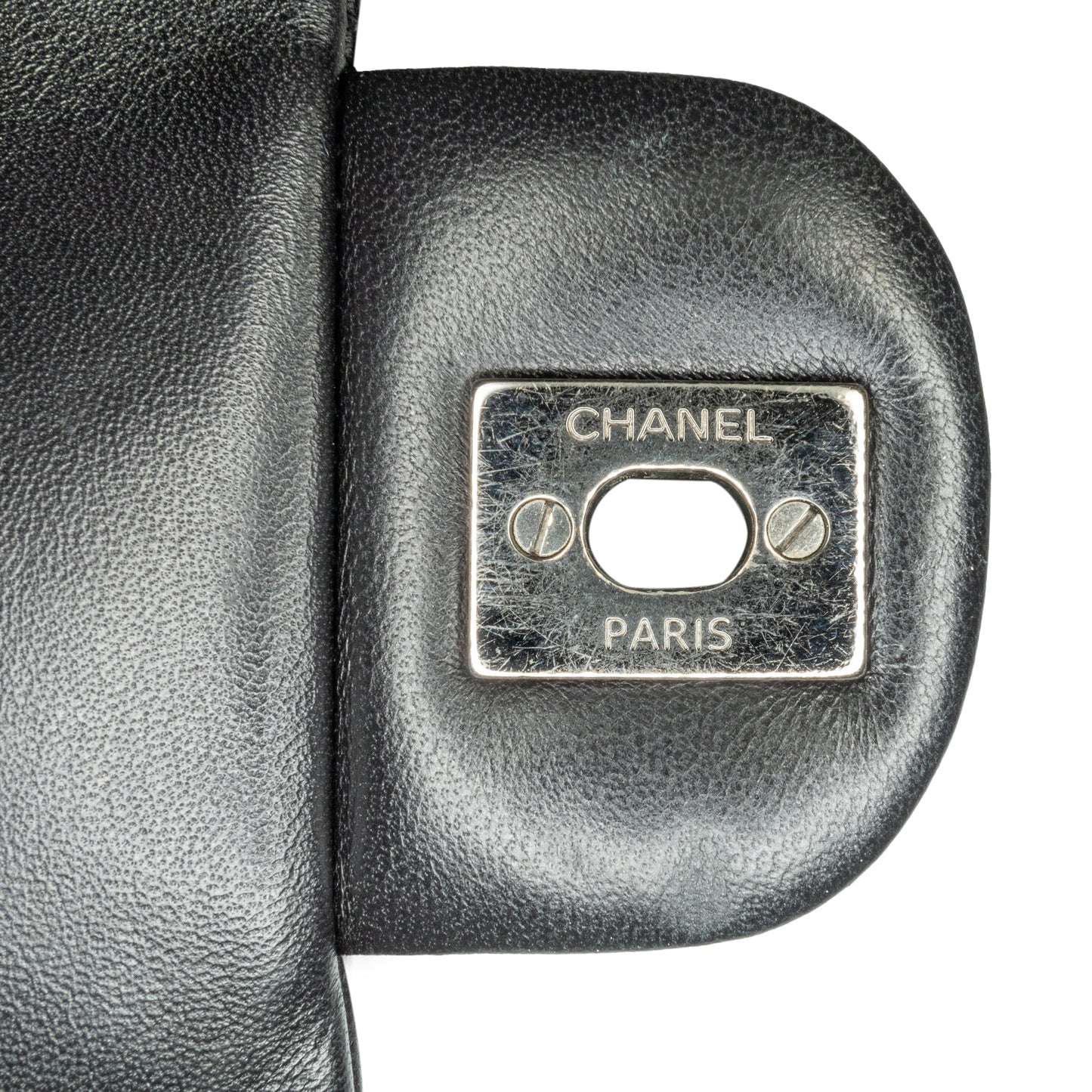 Black Chanel Jumbo Patent Classic Twist Flap Shoulder Bag