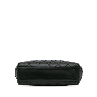 Black Chanel Stitched Lambskin Handbag