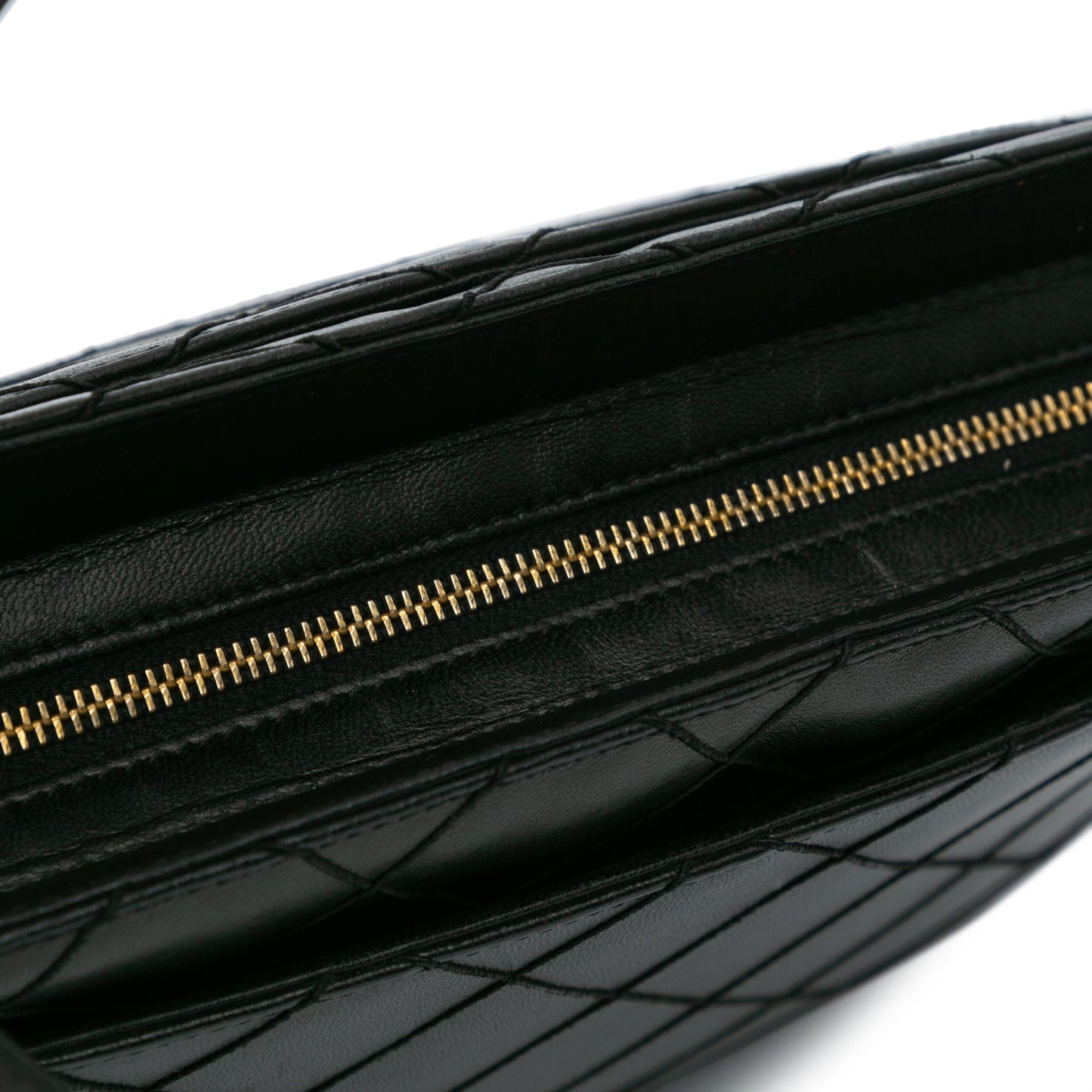 Black Chanel Stitched Lambskin Handbag