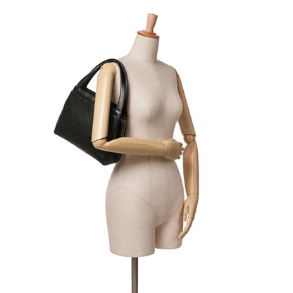 Black Chanel Stitched Lambskin Handbag