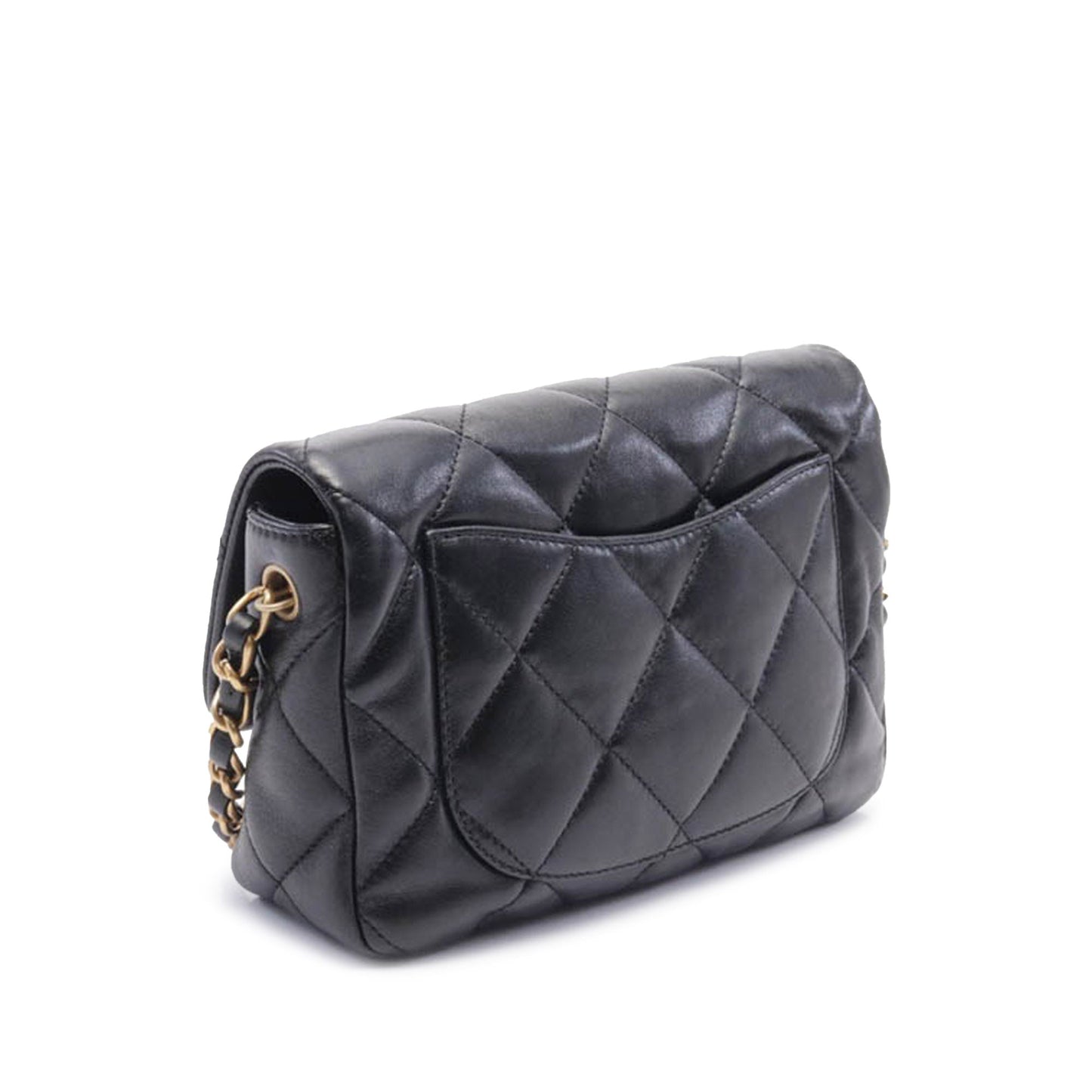 Black Chanel Small Quilted Lambskin Plexiglass Coco Love Flap Crossbody Bag