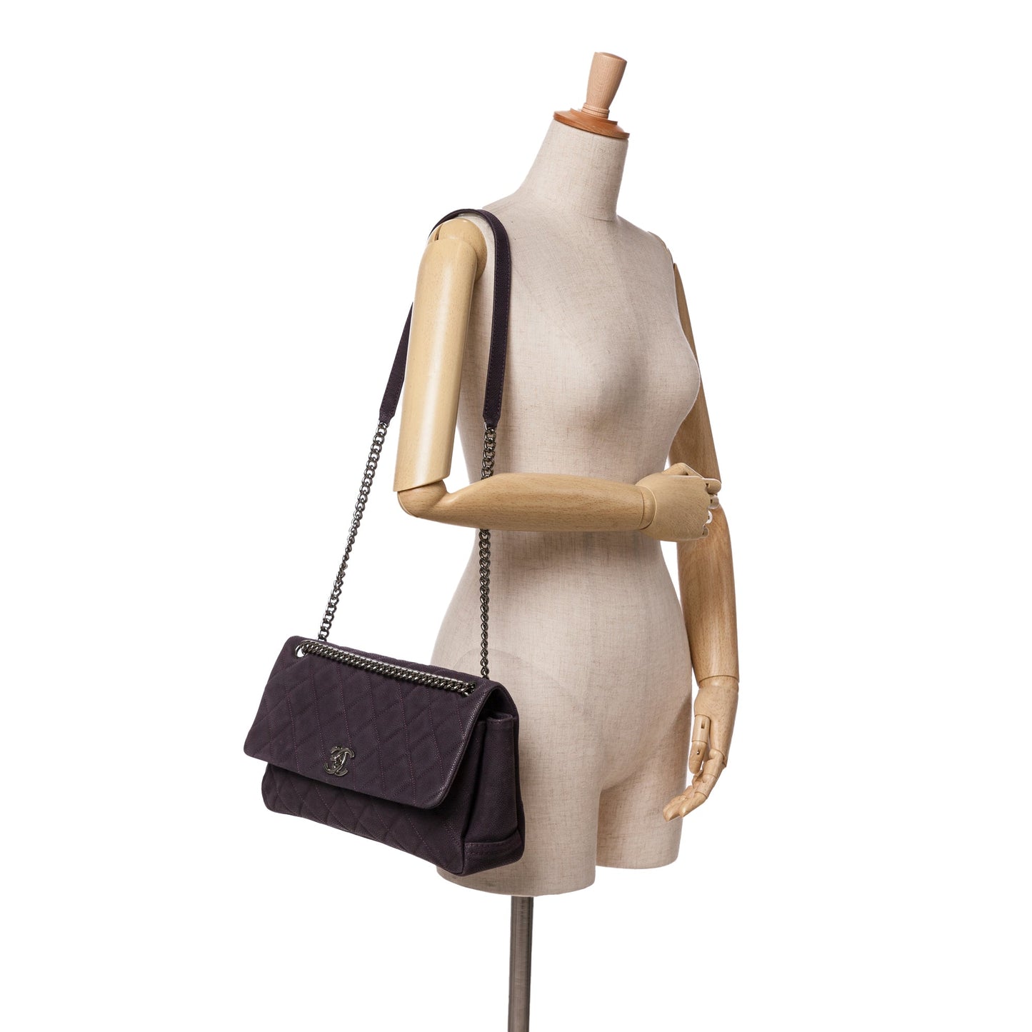 Chanel Sac Quilted Iridescent Caviar Lady Pearly Flap