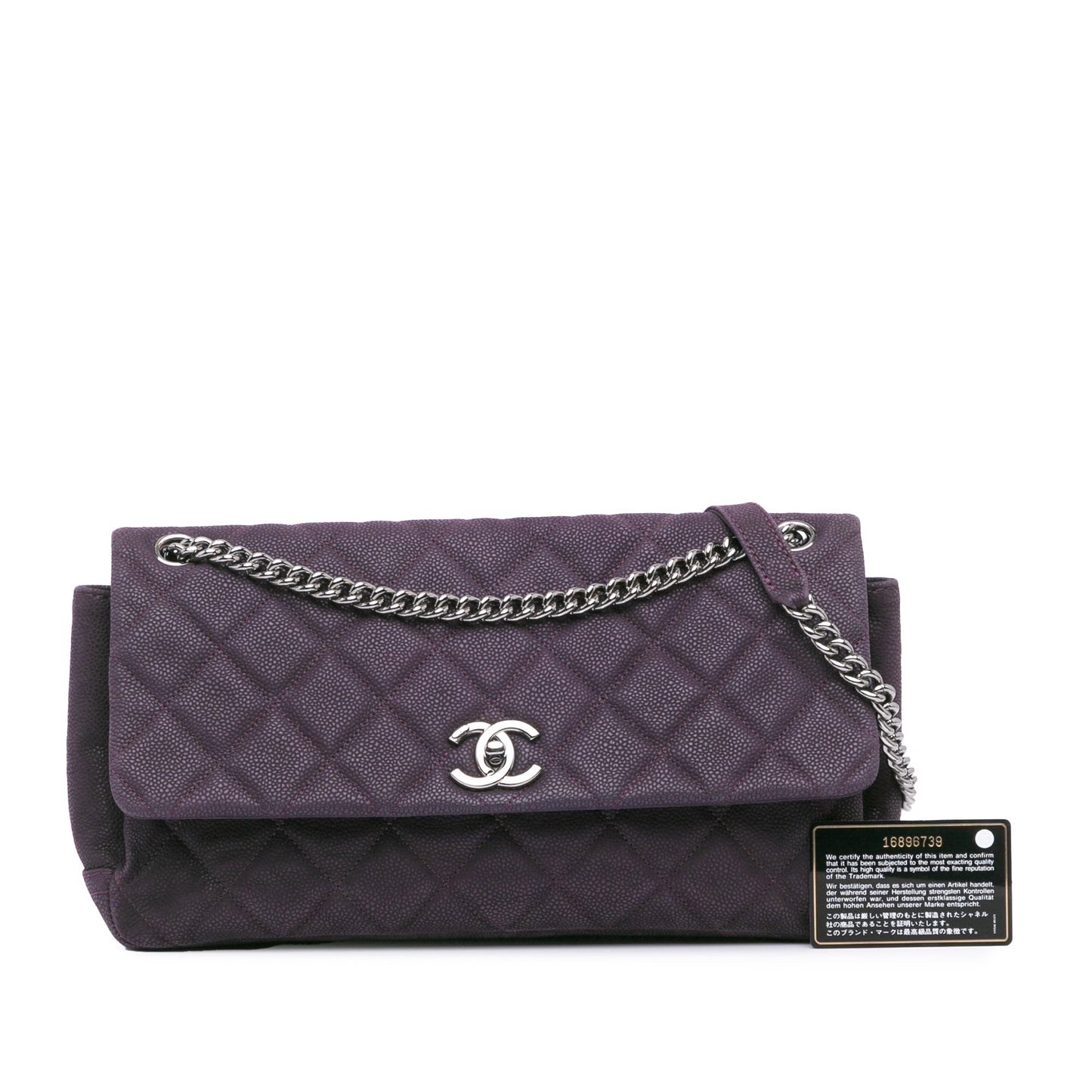 Chanel Sac Quilted Iridescent Caviar Lady Pearly Flap