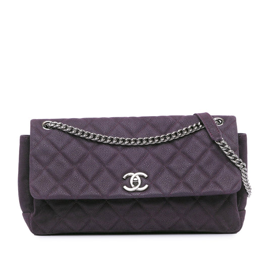 Chanel Sac Quilted Iridescent Caviar Lady Pearly Flap