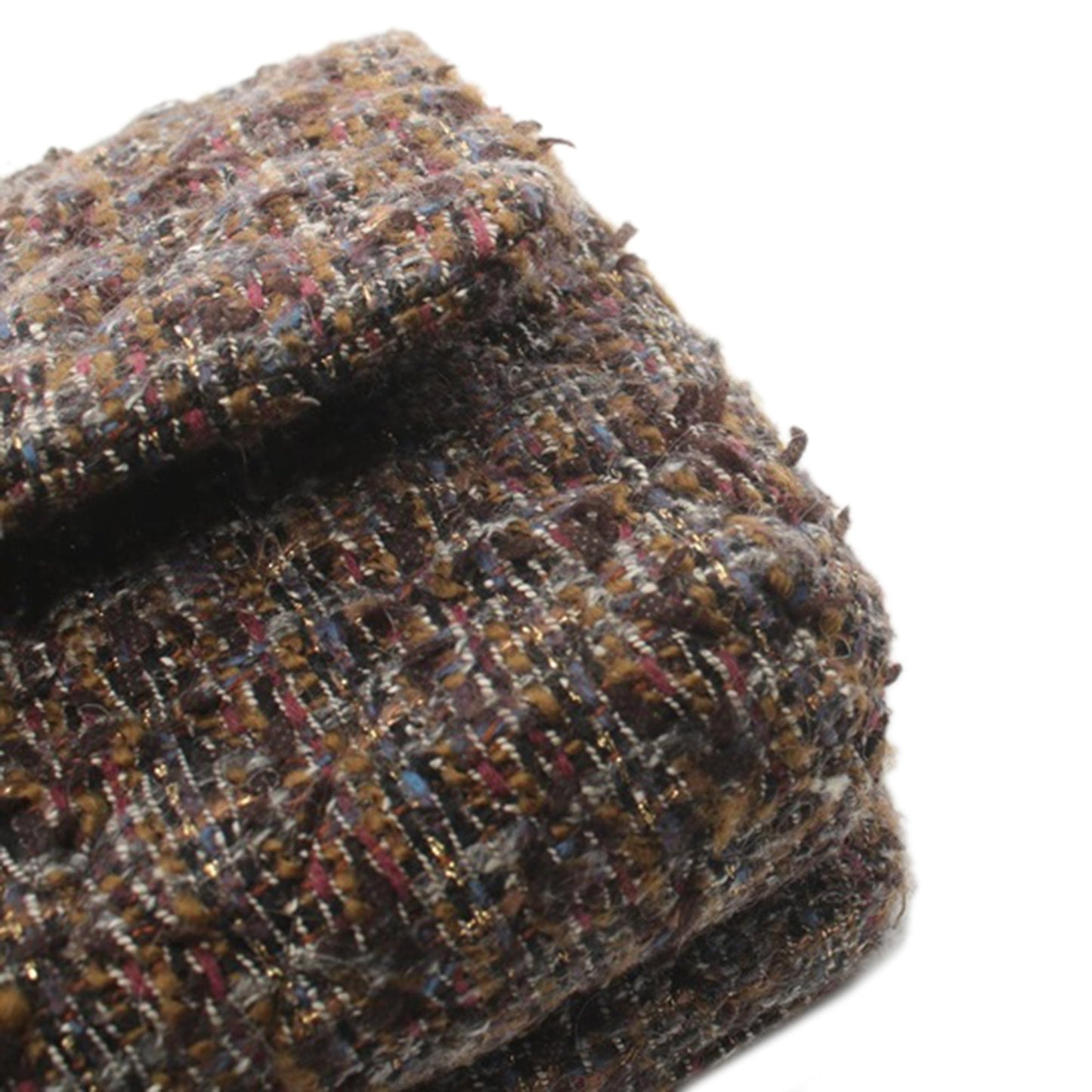Brown Chanel Tweed Knock on Wood Satchel