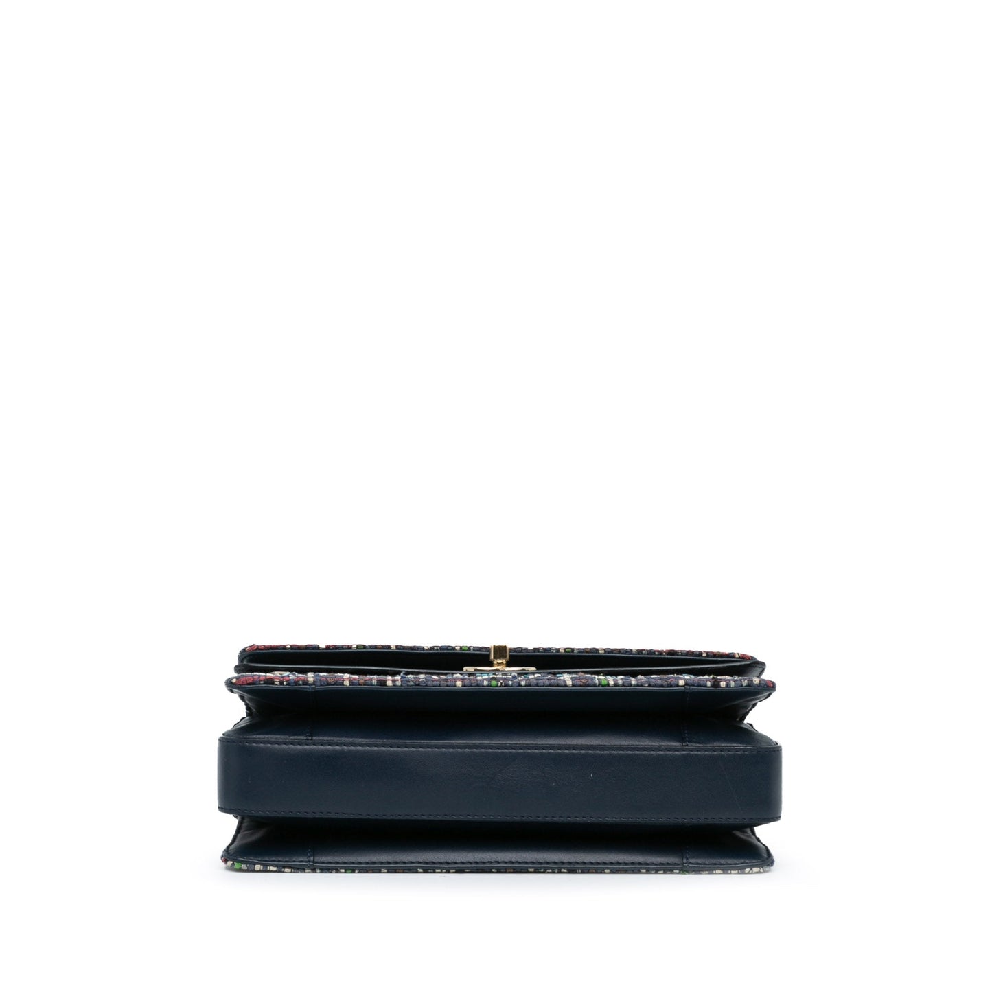 Blue Chanel CC Multicolor Tweed Double Flap Crossbody Bag