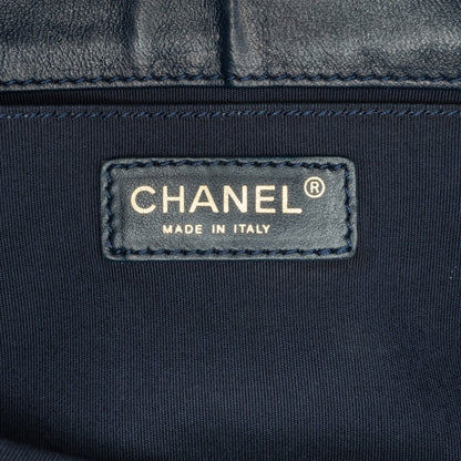 Blue Chanel CC Multicolor Tweed Double Flap Crossbody Bag