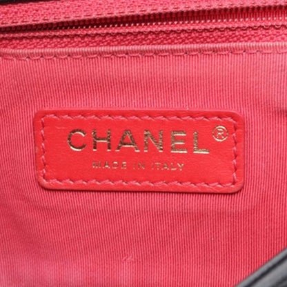 Black Chanel A Real Catch Lambskin Satchel