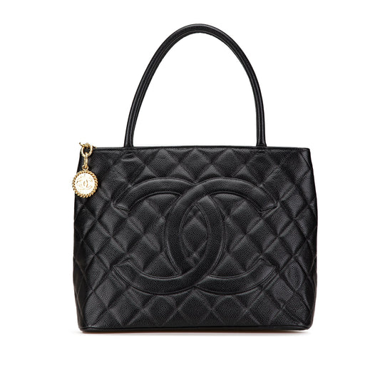 Black Chanel Caviar Medallion Tote