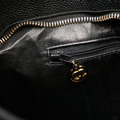Black Chanel Caviar Medallion Tote