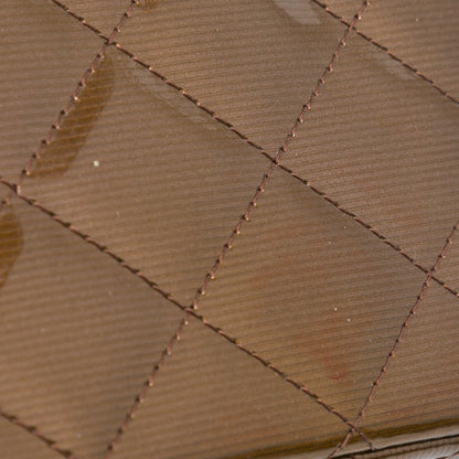 Brown Chanel Jumbo Classic Metallic Patent Double Flap Shoulder Bag