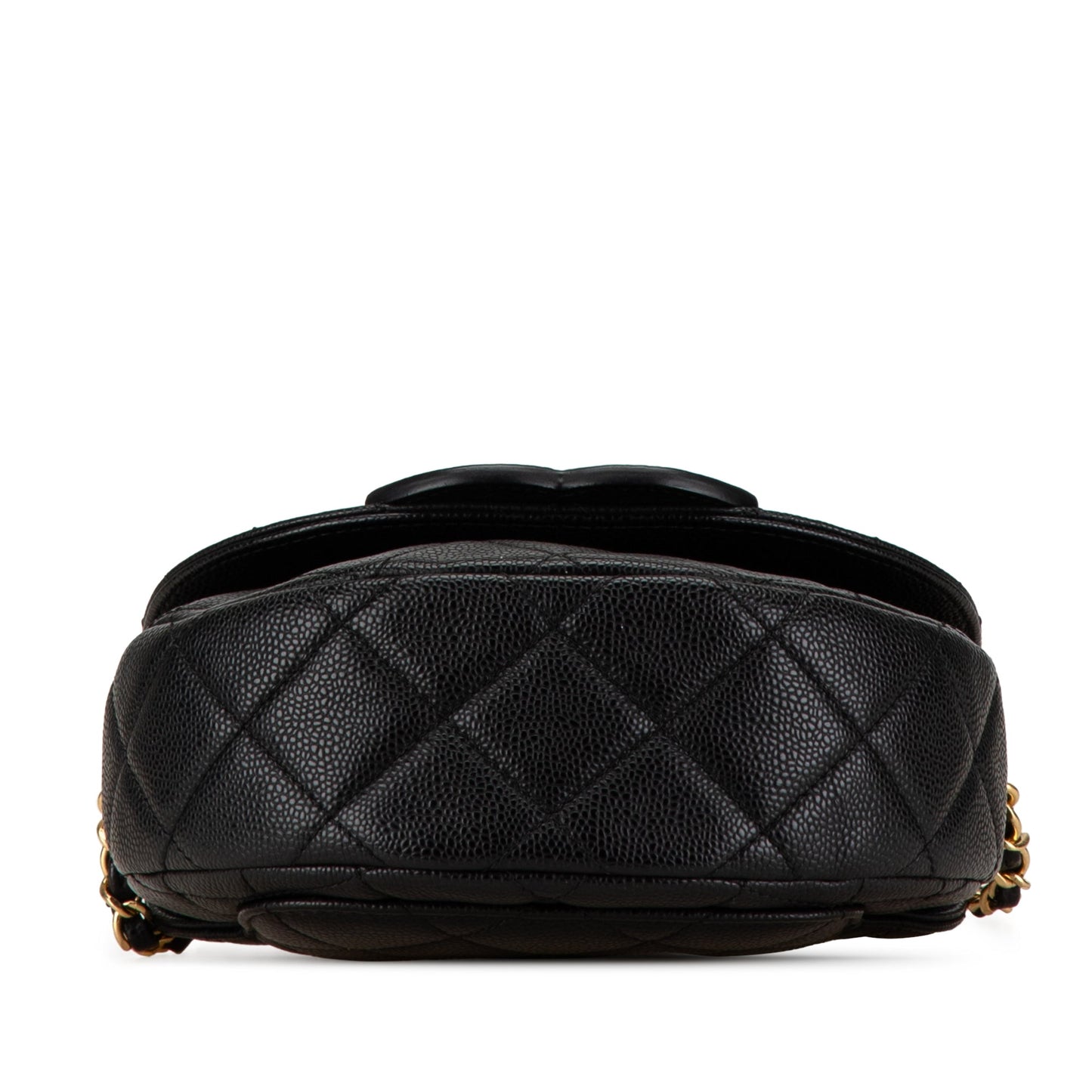 Black Chanel Small CC Quilted Caviar Chain Flap Crossbody Bag