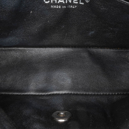 Black Chanel Mini Rectangular Classic Chevron Patent Single Flap Crossbody Bag