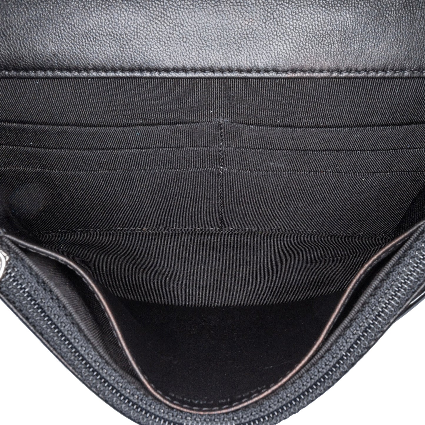 Black Chanel CC Quilted Patent Wallet On Chain Crossbody Bag