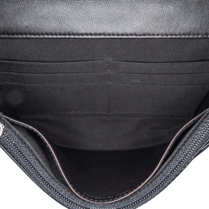 Black Chanel CC Quilted Patent Wallet On Chain Crossbody Bag
