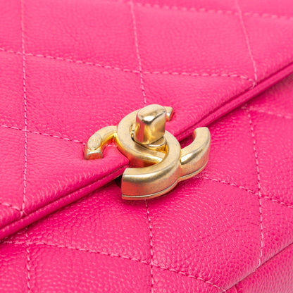 Chanel Sac Small Quilted Caviar Chain Melody Flap