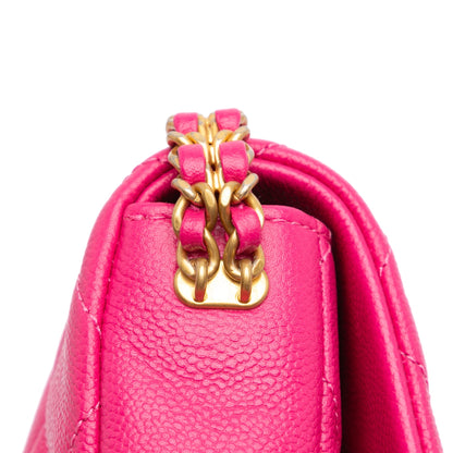 Chanel Sac Small Quilted Caviar Chain Melody Flap